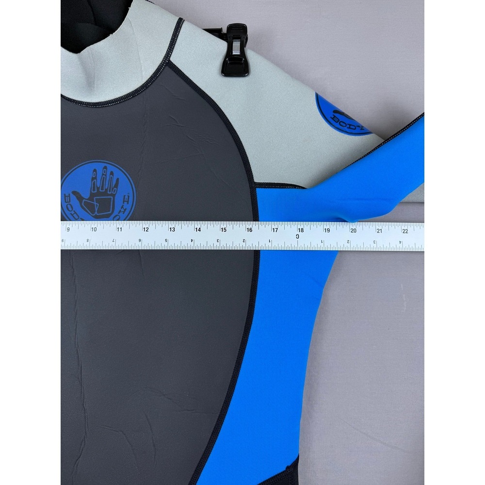 Body Glove Mens L Short Sleeve Springsuit Wetsuit Black Blue Grey Neoprene - Picture 5 of 5